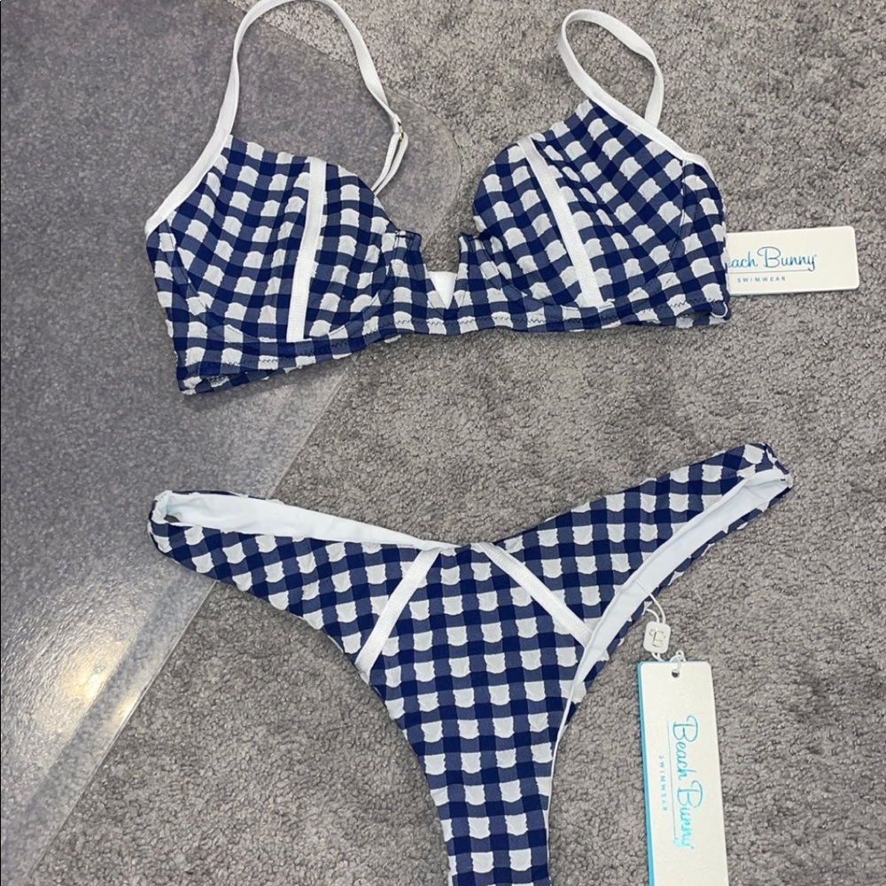 NWT HTF Beach Bunny Audrey Gingham Bikini